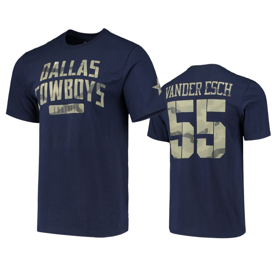 men's cowboys leighton vander esch navy camo t shirt