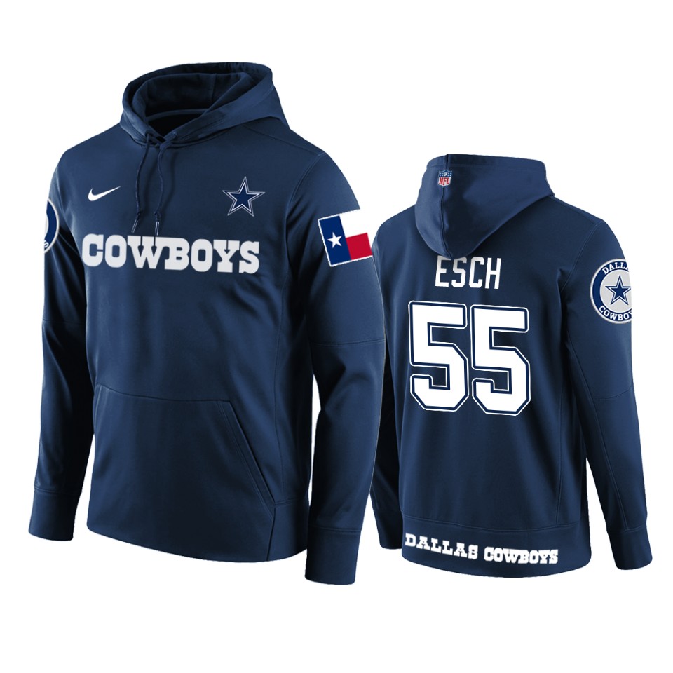 men's cowboys leighton vander esch navy circuit wordmark hoodie