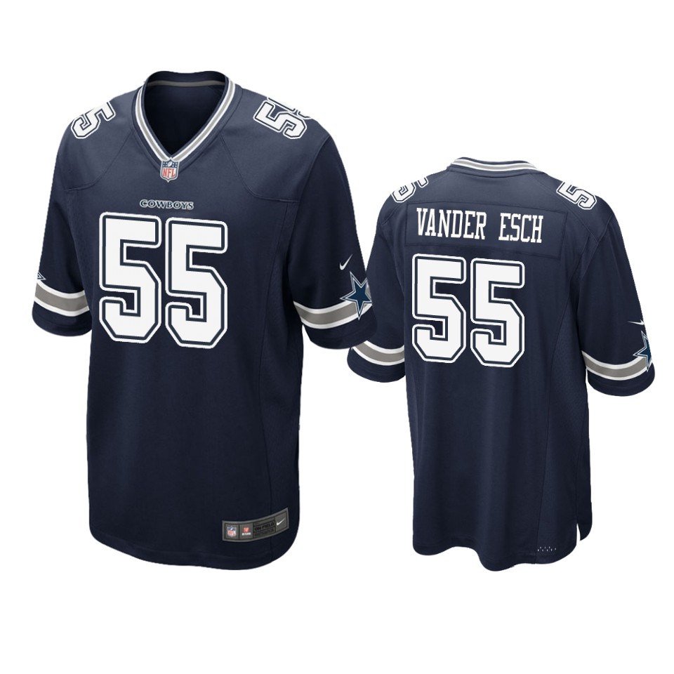 men's cowboys leighton vander esch navy game jersey
