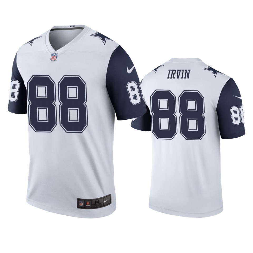 men's cowboys michael irvin white color rush legend jersey