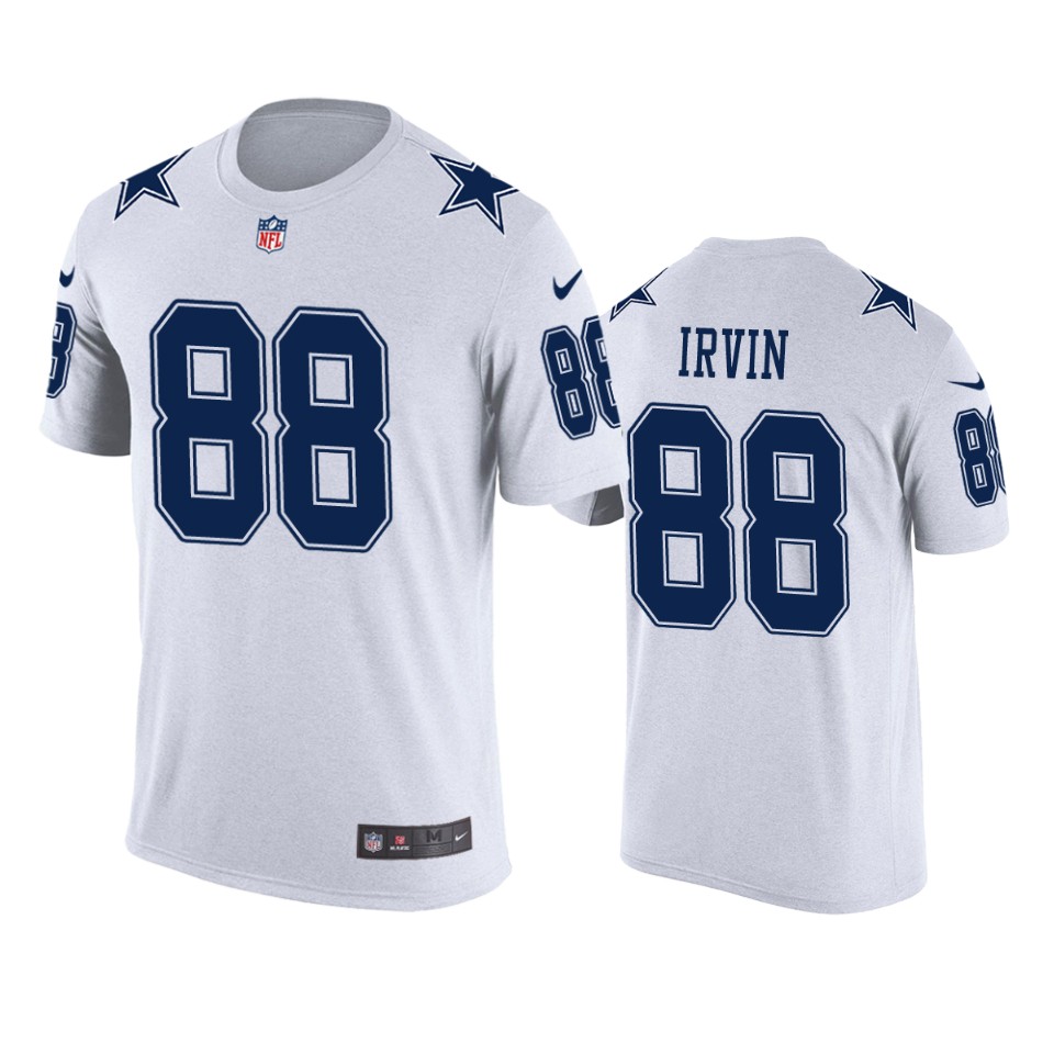 men's cowboys michael irvin white color rush t shirt