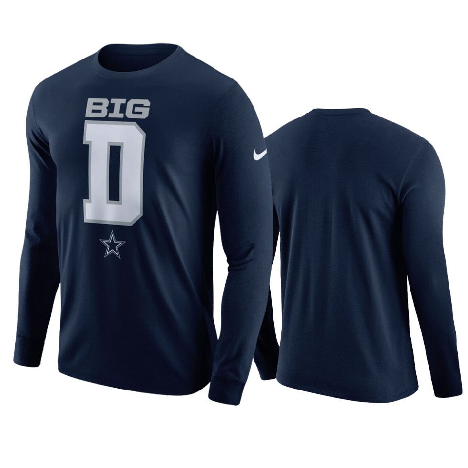 men's cowboys navy sideline local lockup performance t shirt