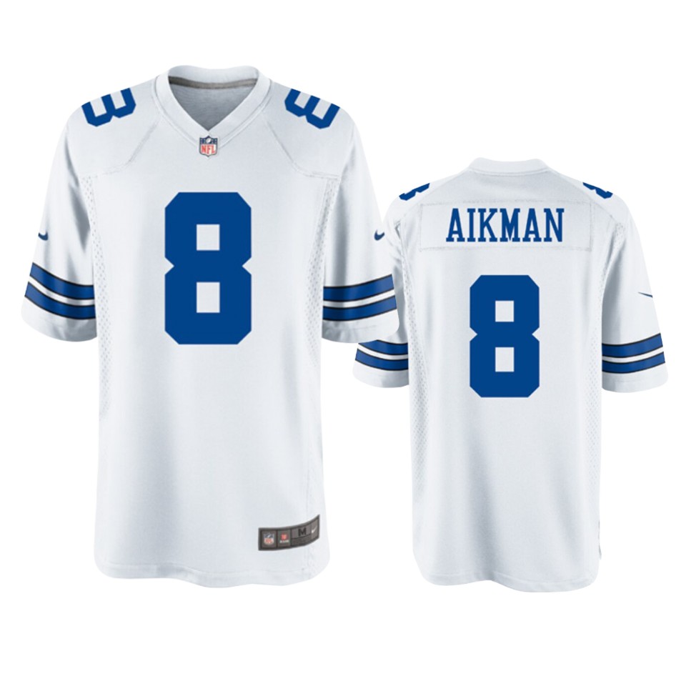 men's cowboys troy aikman white legends replica jersey