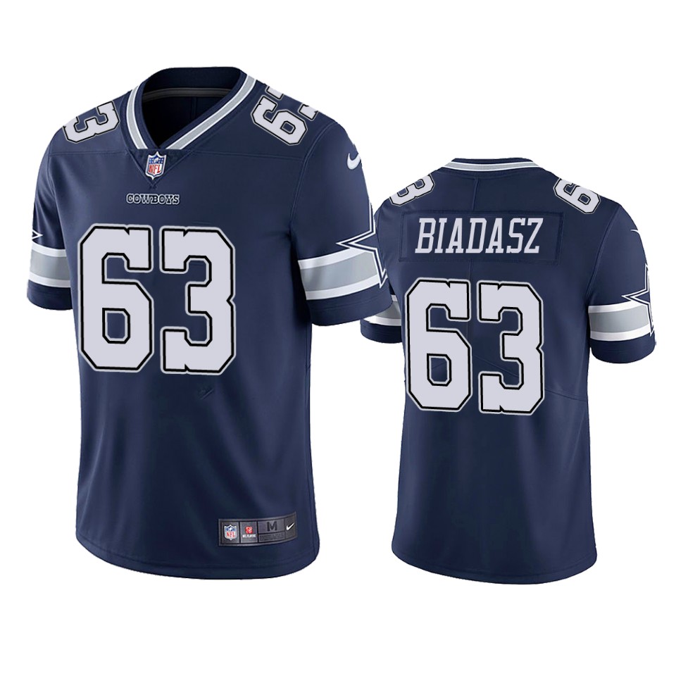 men's cowboys tyler biadasz navy vapor untouchable limited jersey