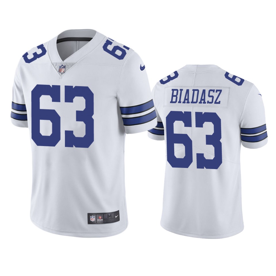 men's cowboys tyler biadasz white vapor untouchable limited jersey