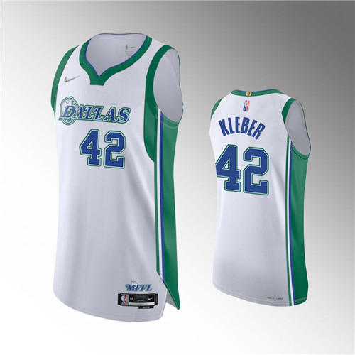 Dallas Mavericks Maxi Kleber Authentic City 75th Anniversary White stitched Jersey #42