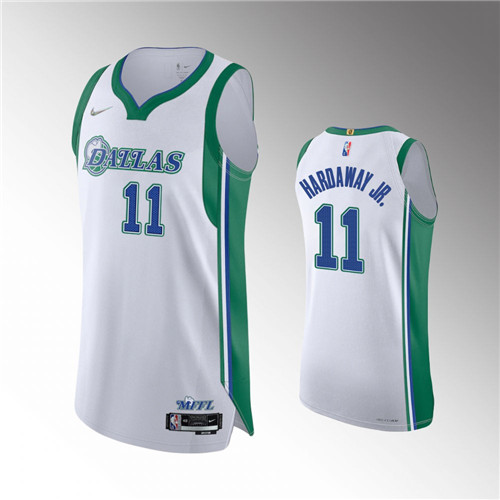 Dallas Mavericks Tim Hardaway Jr. Authentic City 75th Anniversary White stitched Jersey #11