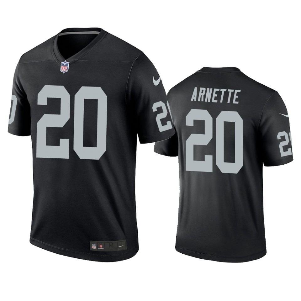men's damon arnette raiders black legend jersey