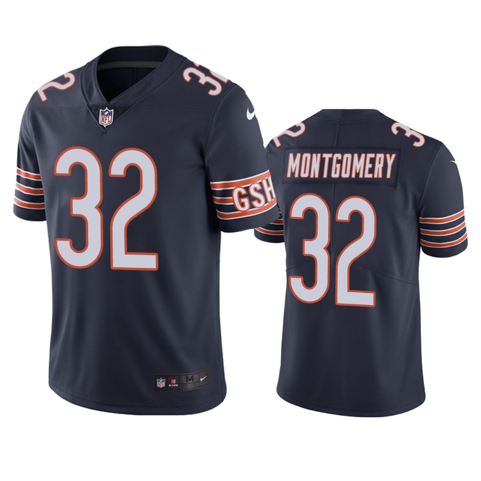 men's david montgomery bears navy color rush limited jersey