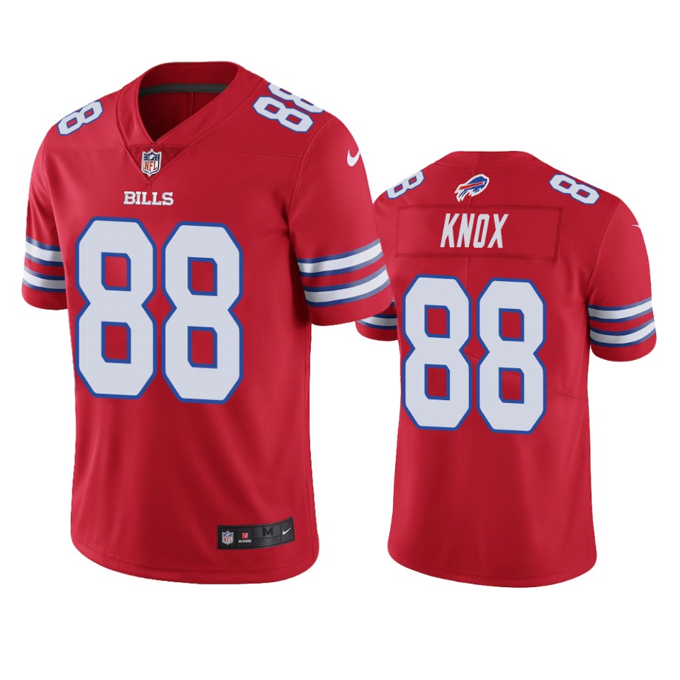 men's dawson knox bills red color rush limited jersey