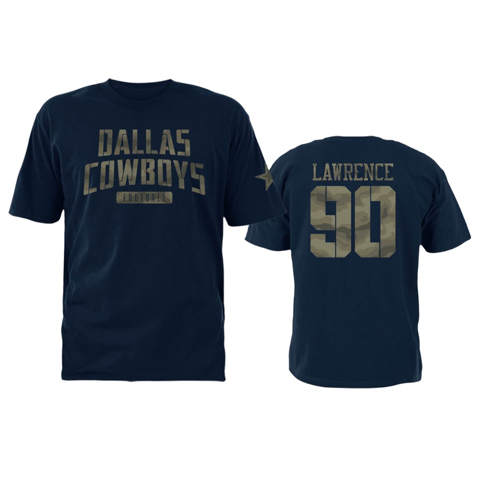 men's demarcus lawrence cowboys navy camo t shirt