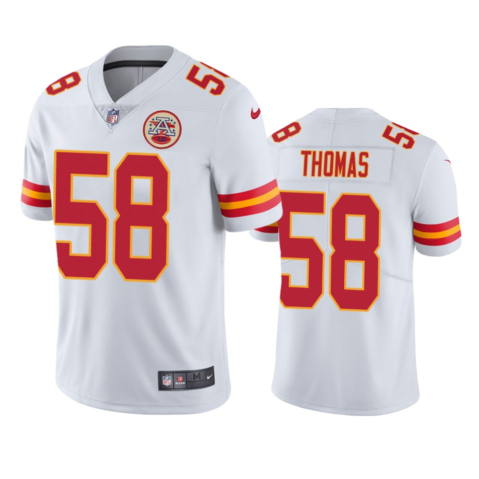 men's derrick thomas chiefs white vapor jersey