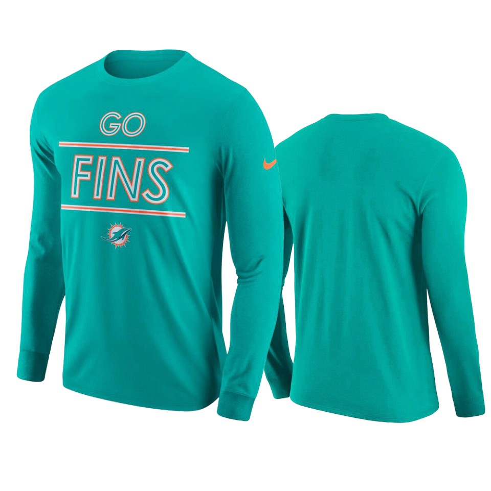 men's dolphins aqua sideline local lockup performance t shirt