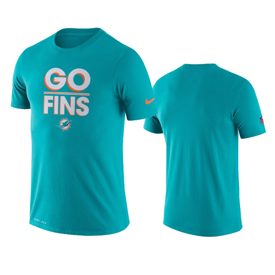 men's dolphins aqua sideline local performance t shirt
