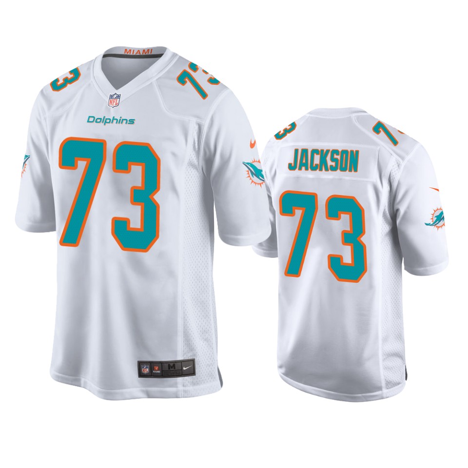 men's dolphins austin jackson white game jersey