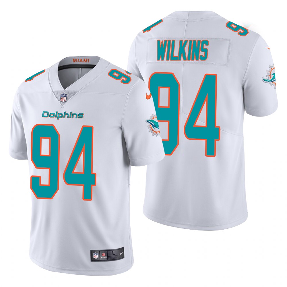 men's dolphins christian wilkins white vapor limited jersey