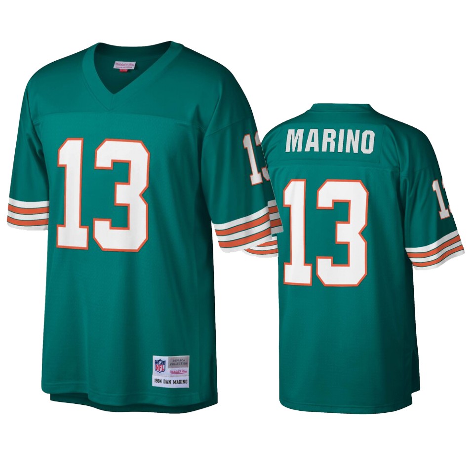 men's dolphins dan marino aqua legacy replica jersey