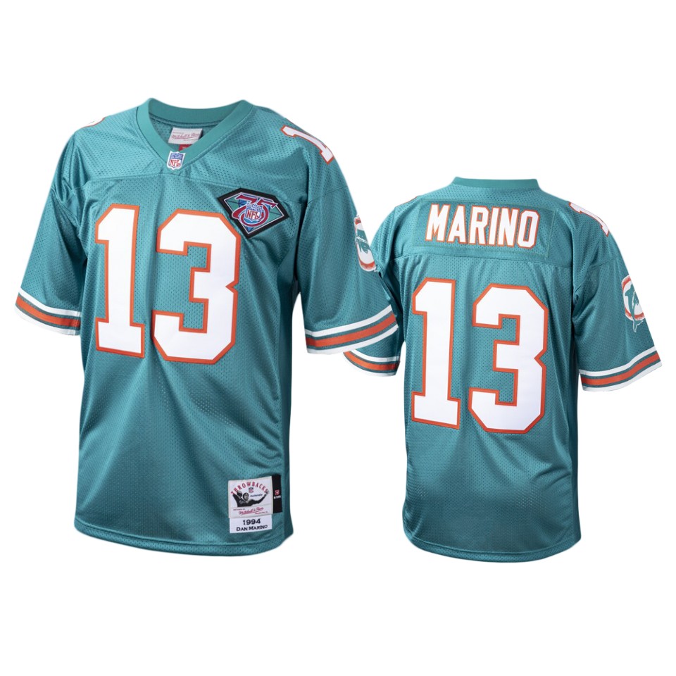 men's dolphins dan marino aqua throwback 1994 authentic jersey