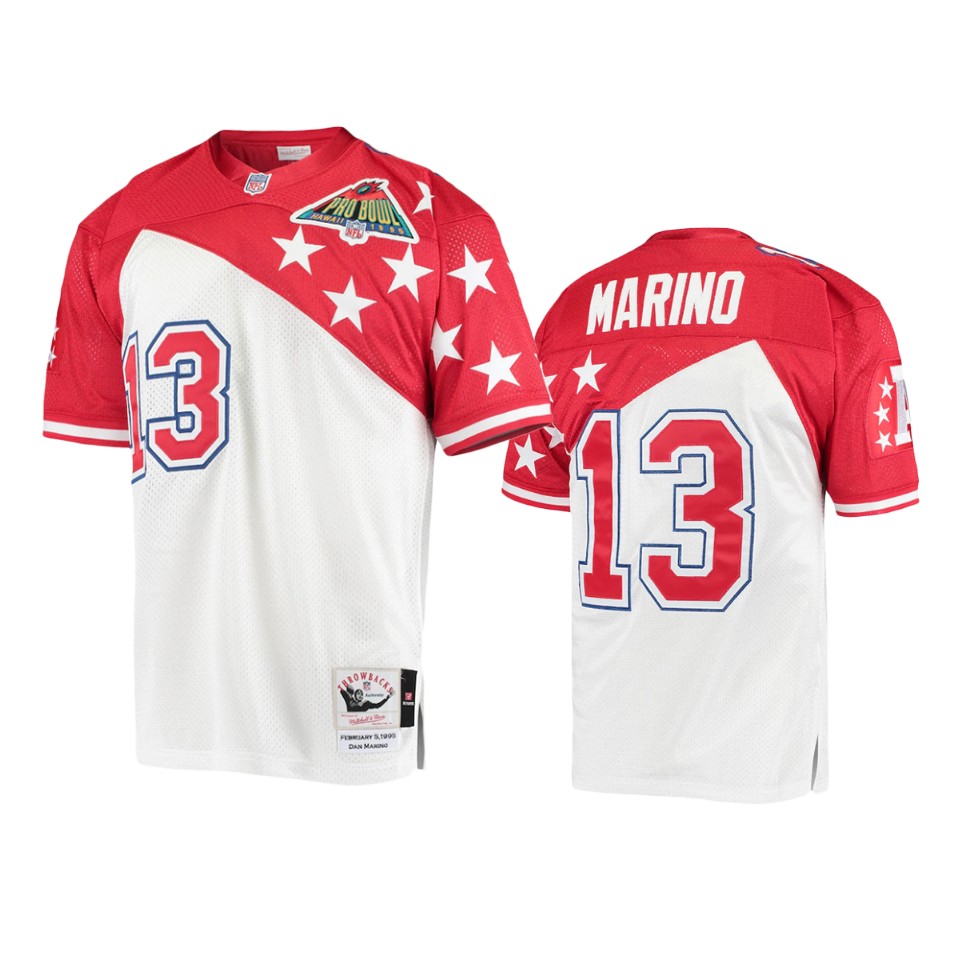 men's dolphins dan marino white red 1994 pro bowl jersey
