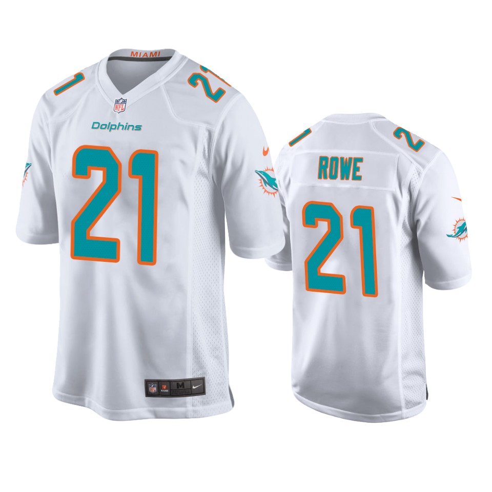 men's dolphins eric rowe white game jersey
