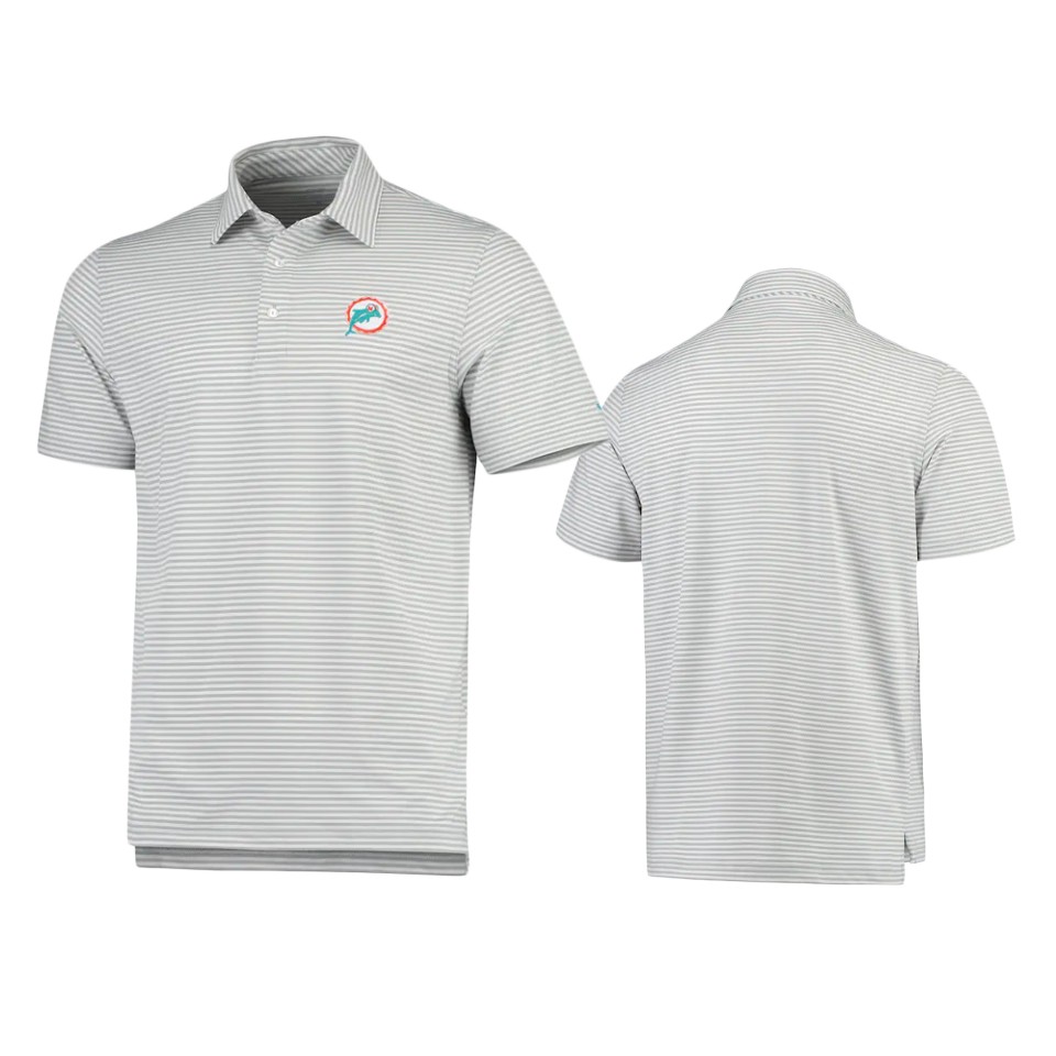 men's dolphins gray winstead stripe polo
