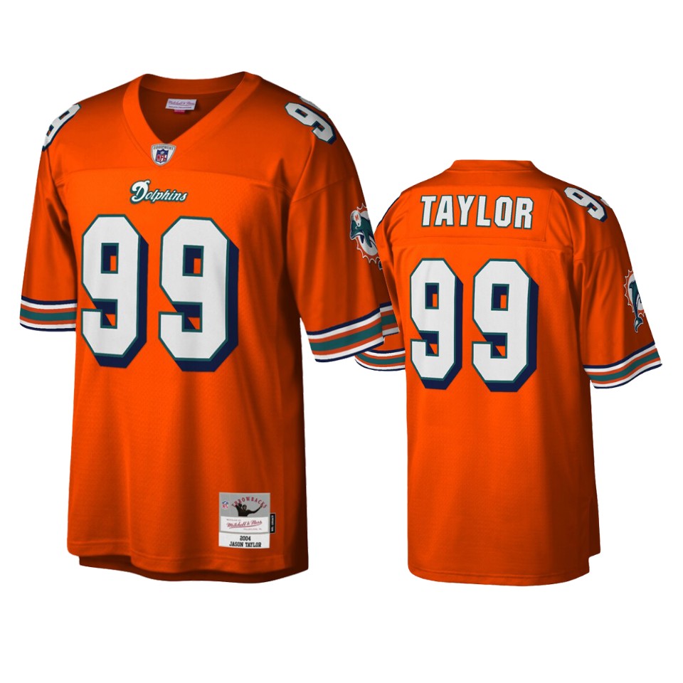 men's dolphins jason taylor orange legacy replica jersey