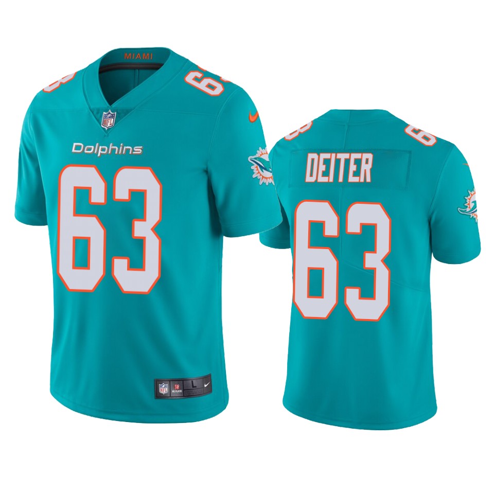 men's dolphins michael deiter aqua vapor limited jersey