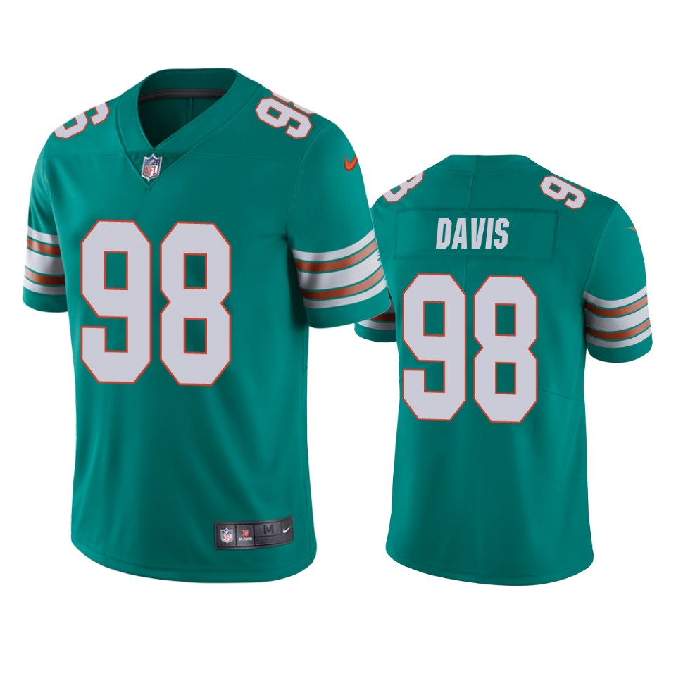 men's dolphins raekwon davis aqua alternate vapor limited jersey