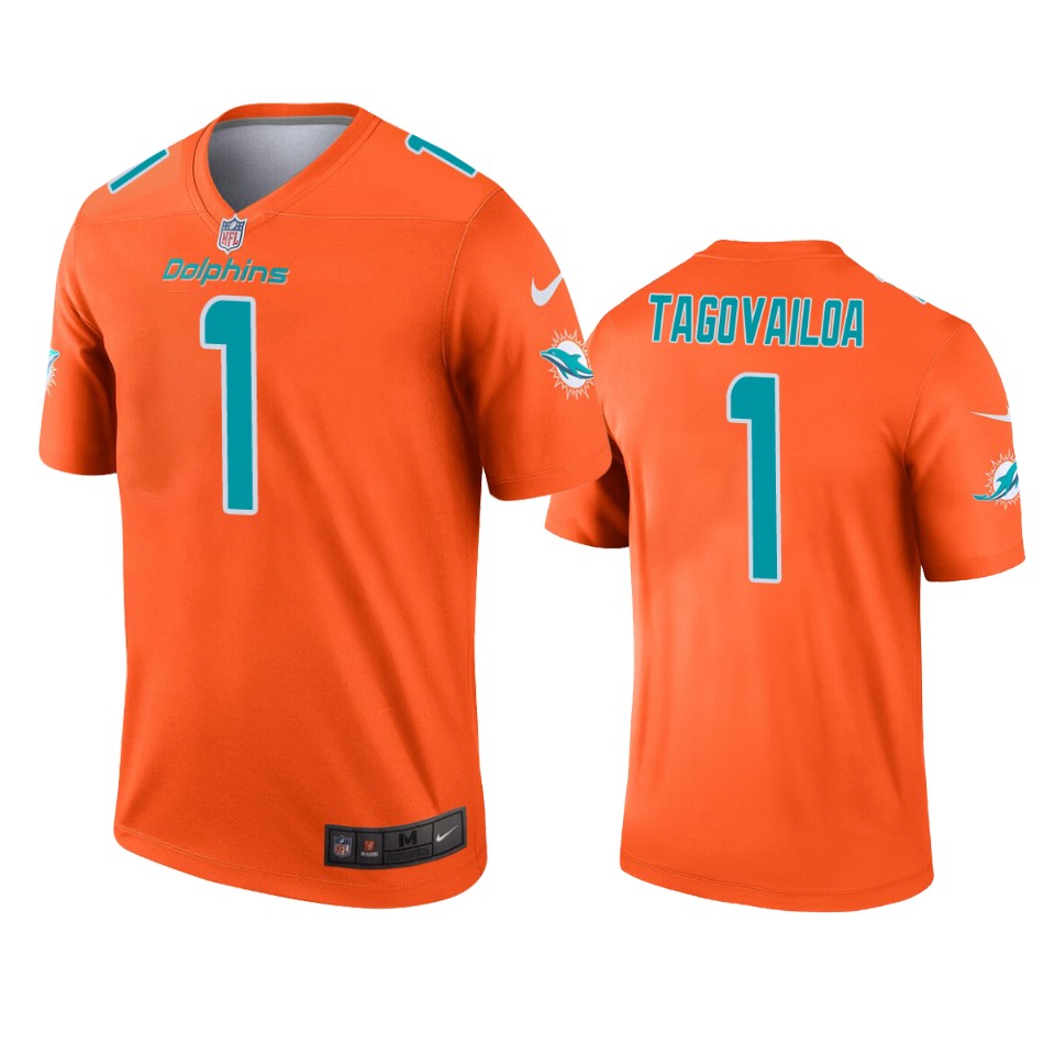 men's dolphins tua tagovailoa orange inverted legend jersey