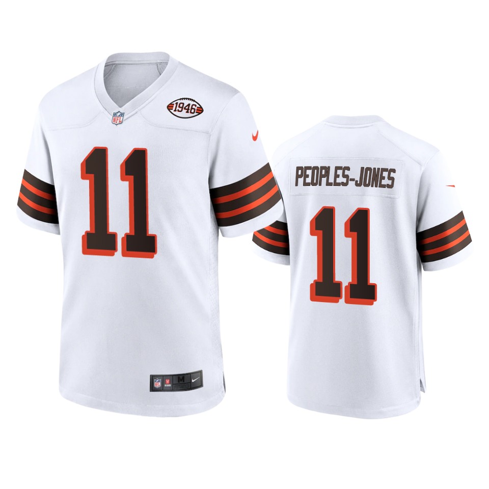men's donovan peoples jones browns white alternate game 1946 collection jersey