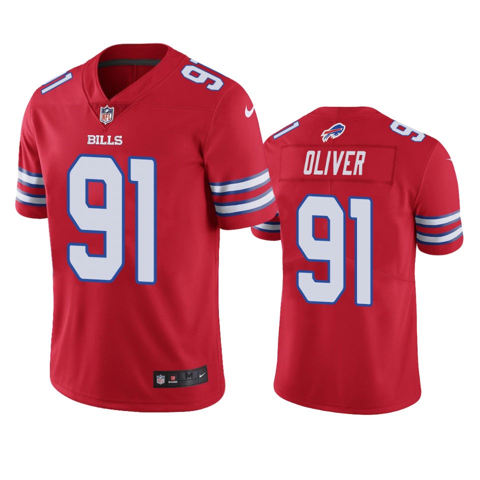 men's ed oliver bills red color rush limited jersey