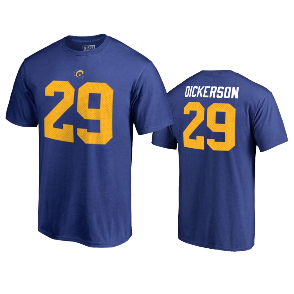 men's eric dickerson royal authentic stack t shirt