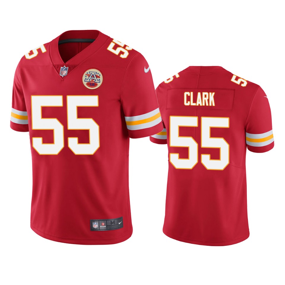 men's frank clark chiefs red vapor jersey