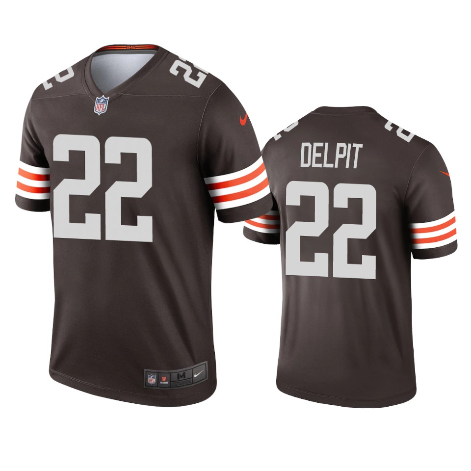 men's grant delpit browns brown legend jersey
