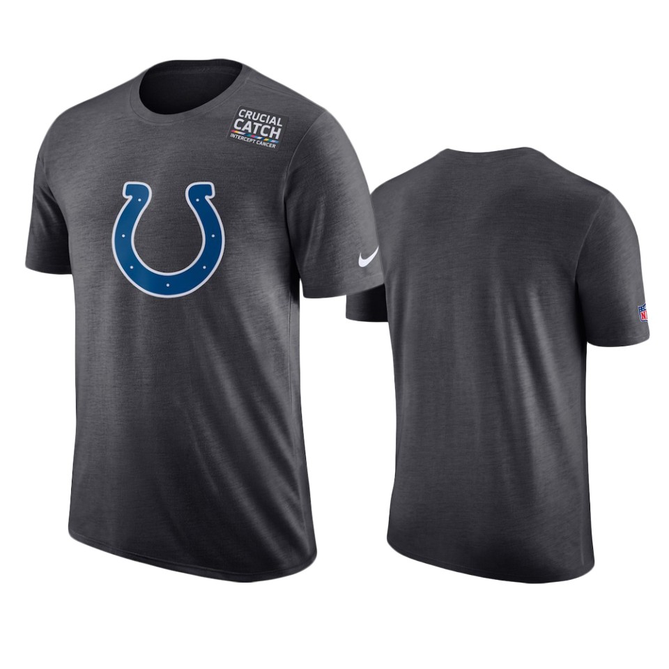 men's indianapolis colts anthracite crucial catch performance t shirt