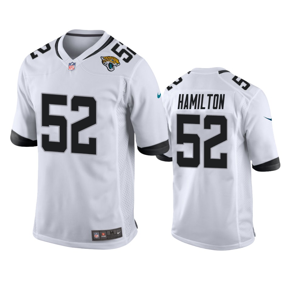 men's jaguars davon hamilton white game jersey
