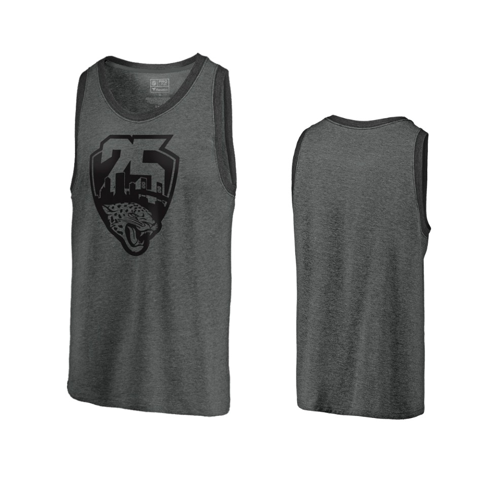 men's jaguars heather gray 25th season tank top