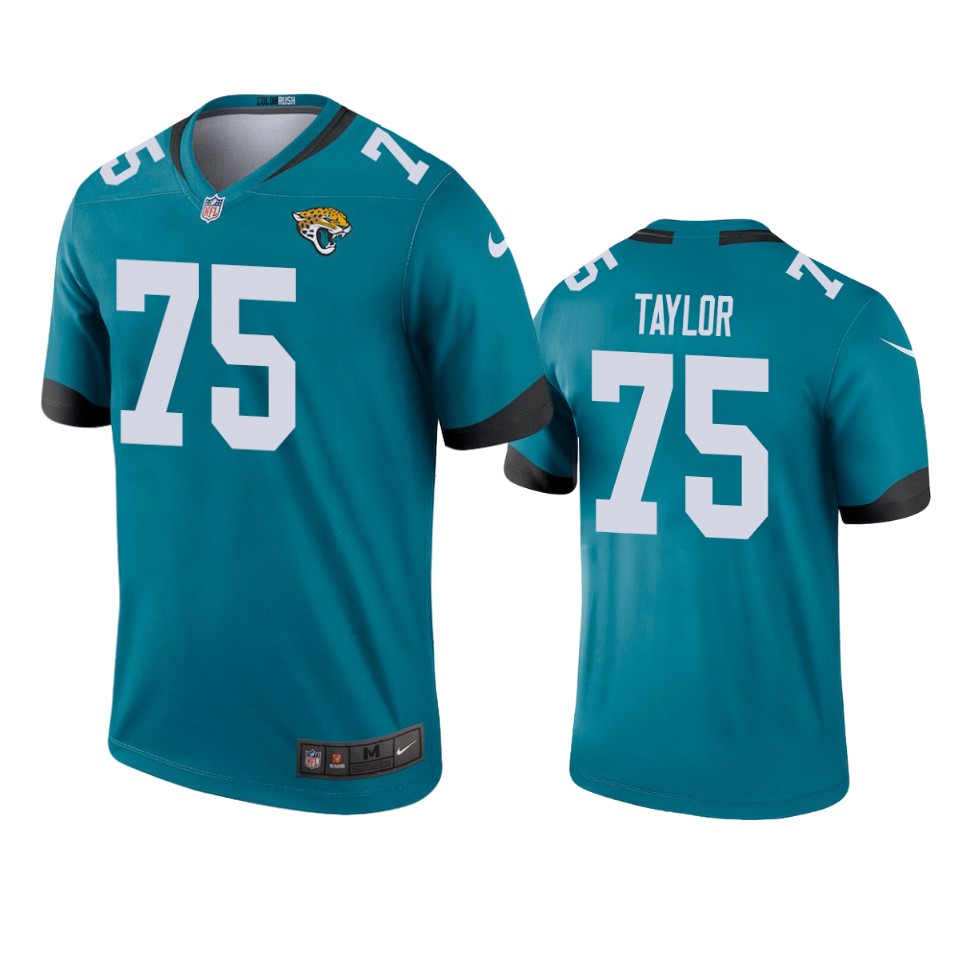 men's jaguars jawaan taylor teal color rush legend jersey