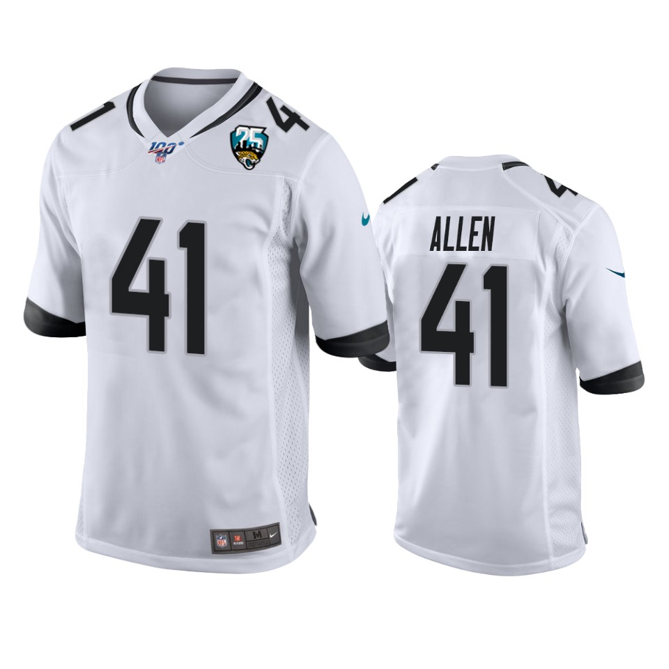 men's jaguars josh allen white 25th anniversary game jersey