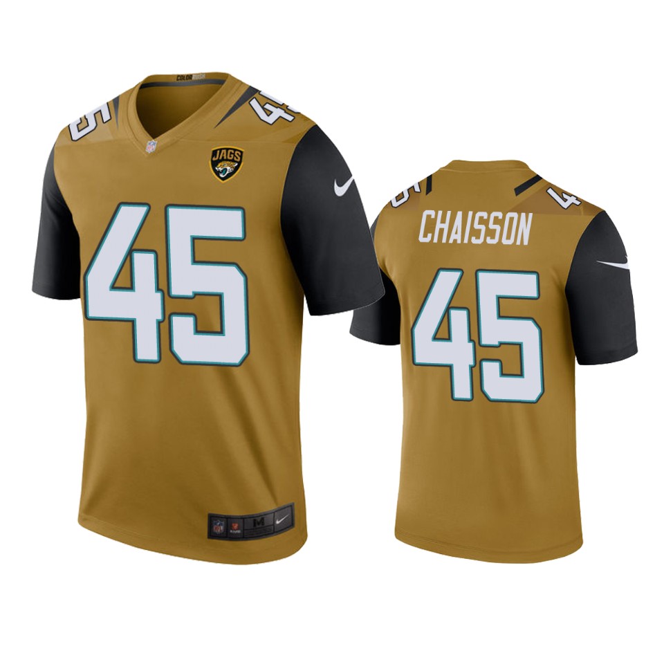 men's jaguars k'lavon chaisson bold gold color rush legend jersey