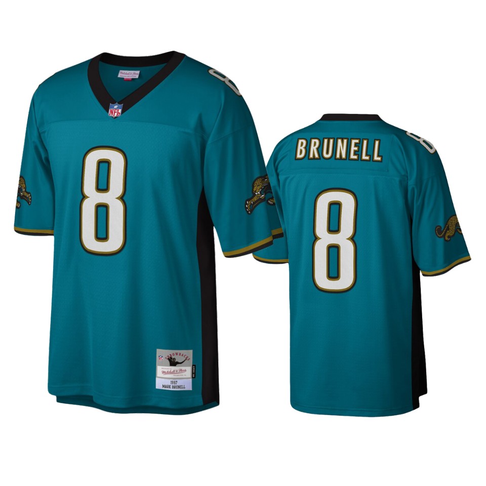 men's jaguars mark brunell teal legacy replica jersey