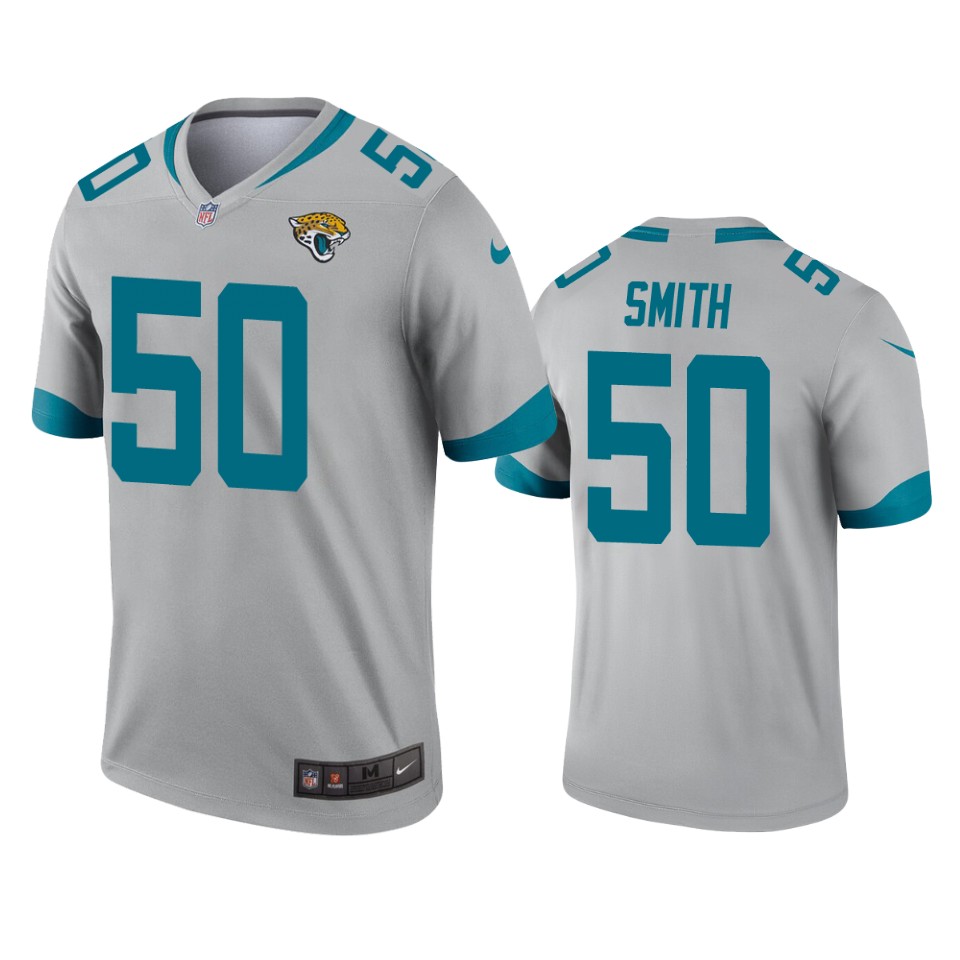 men's jaguars telvin smith silver inverted legend jersey