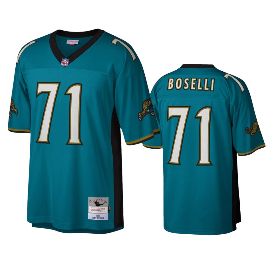 men's jaguars tony boselli teal legacy replica jersey