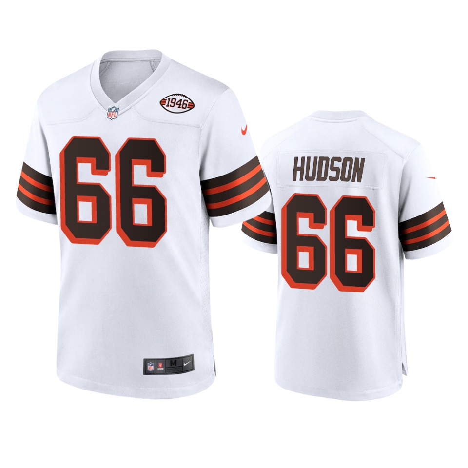men's james hudson browns white alternate game 1946 collection jersey