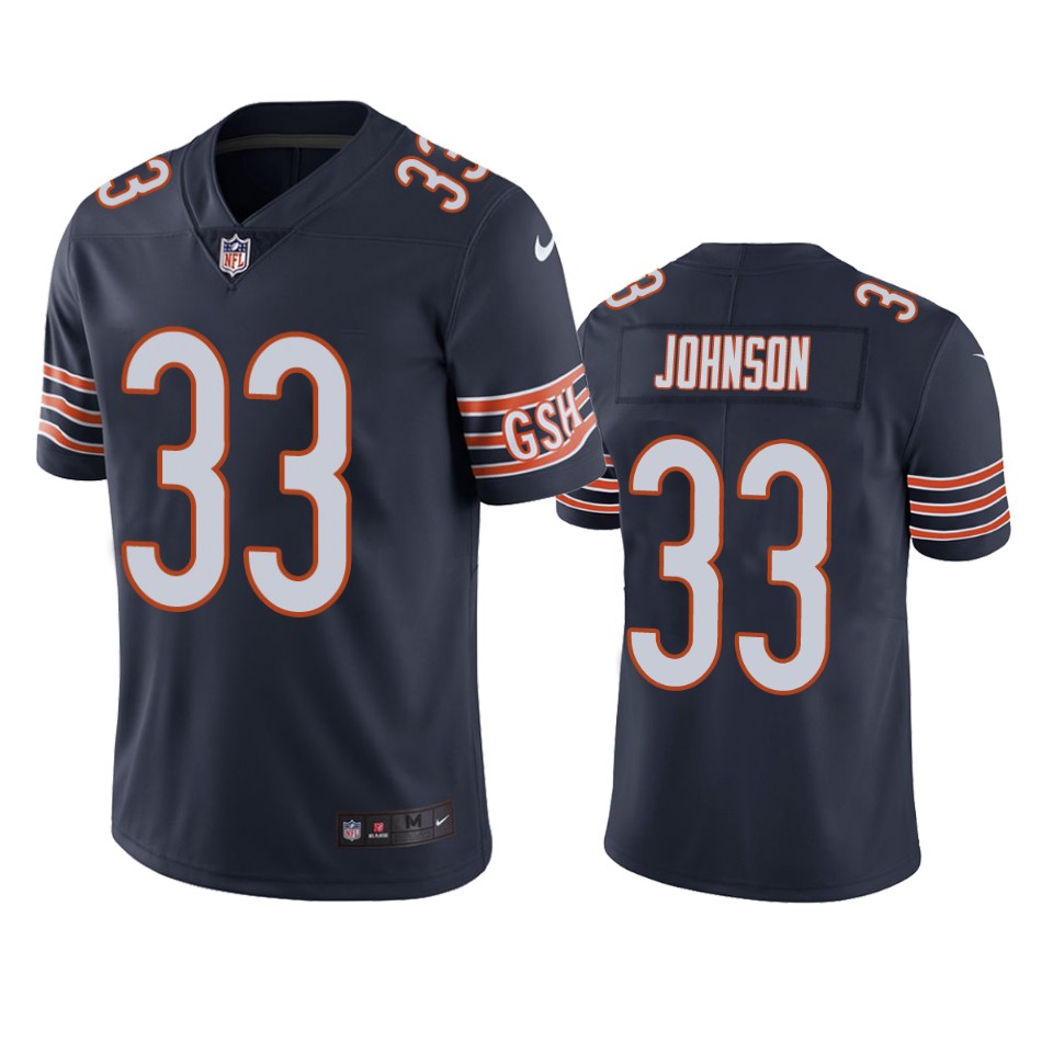men's jaylon johnson bears navy vapor jersey