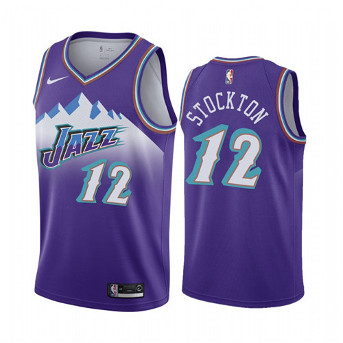 Utah Jazz John Stockton 2019 Hardwood Classics stitched Jersey #12