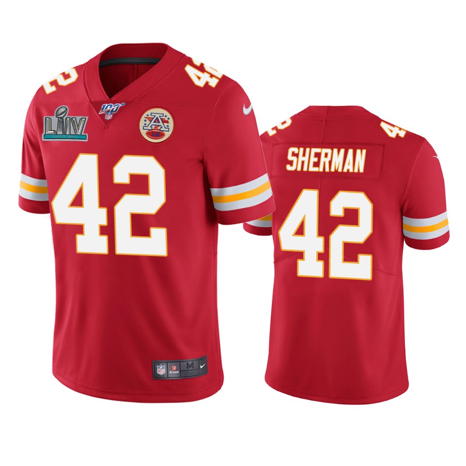 men's kansas city chiefs anthony sherman red super bowl liv vapor limited jersey