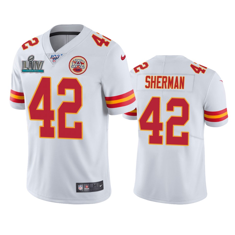 men's kansas city chiefs anthony sherman white super bowl liv vapor limited jersey
