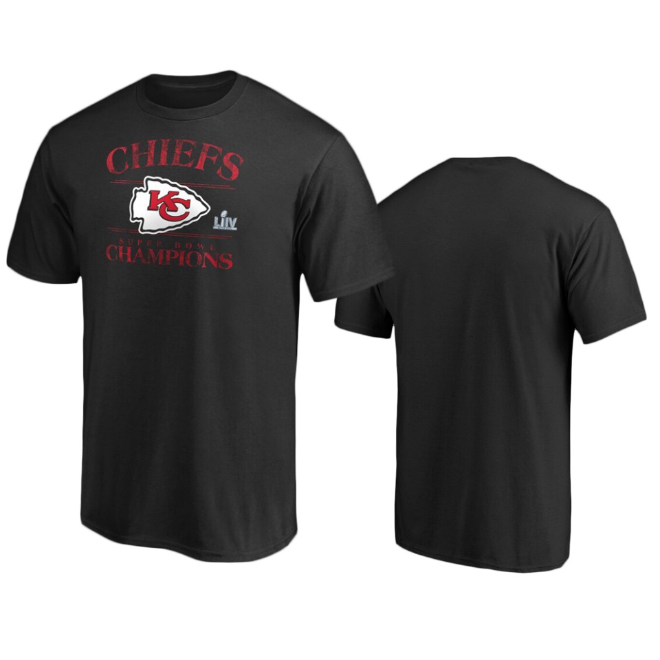men's kansas city chiefs black super bowl liv champions juke t shirt