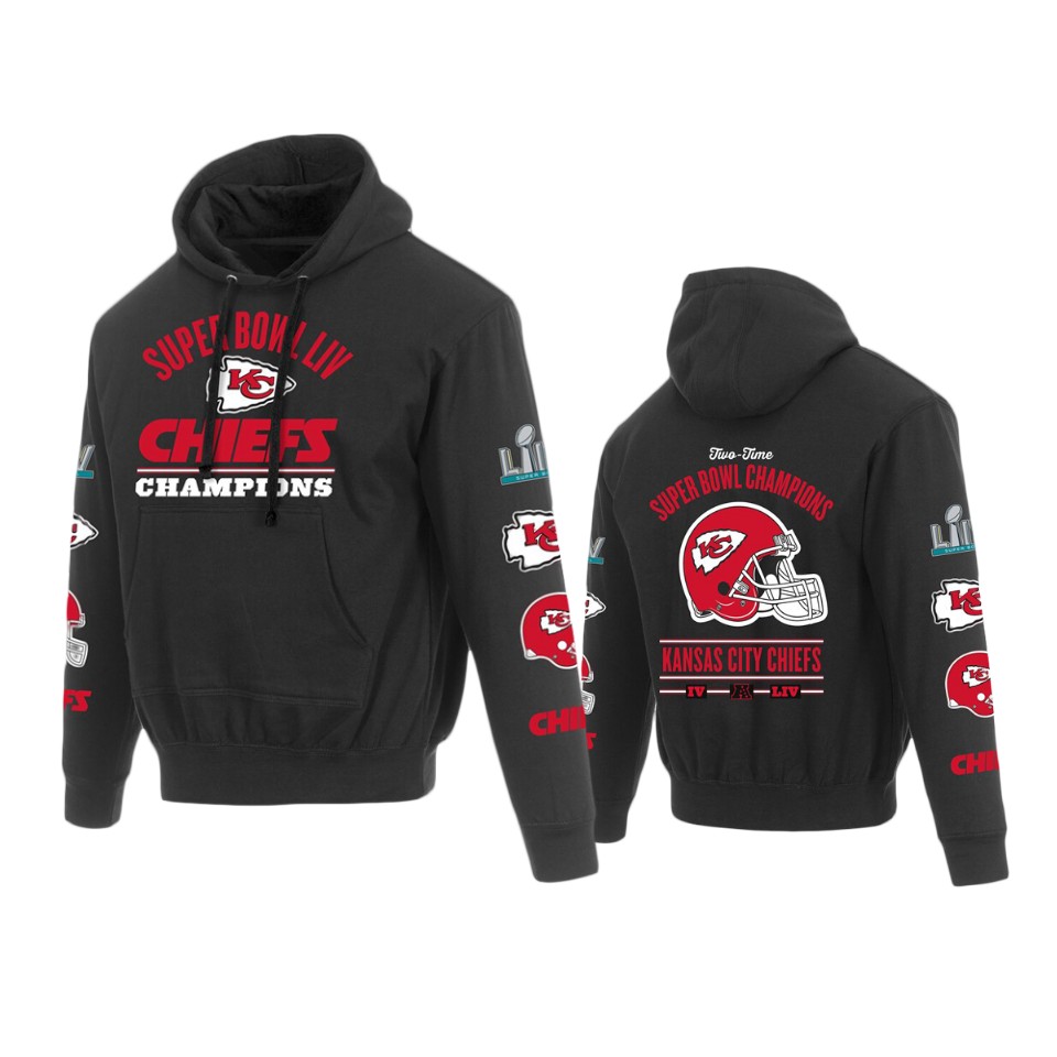 men's kansas city chiefs black super bowl liv champions pullover hoodie